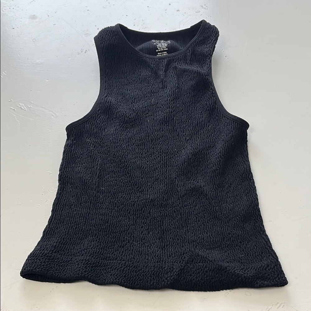 BKE Medium/Large Black Knit High Neck Sleeveless Tank Top
